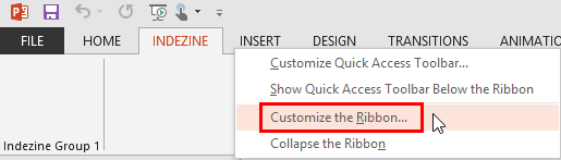 Tùy chỉnh tùy chọn Ribbon trong PowerPoint